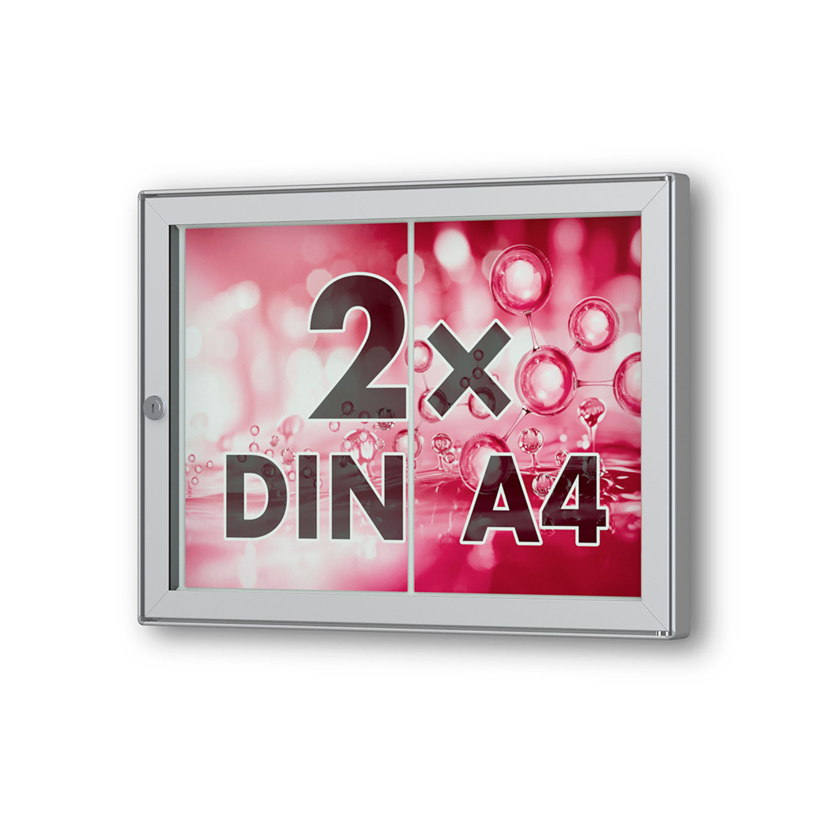 2 x DIN A4 Flachschaukasten Tesus - quer - gerundet 2 x DIN A4 Flachschaukasten Tesus - quer - gerundet